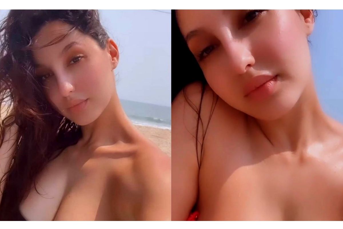 Nora is storming social media nowadays with her bold look. She is raising the temperature on the coast by her sizzling killer looks. Many of her fans commented on the picture