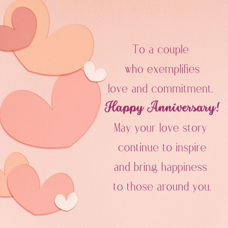 Inspiring wedding anniversary wishes for a couple who personify love and commitment