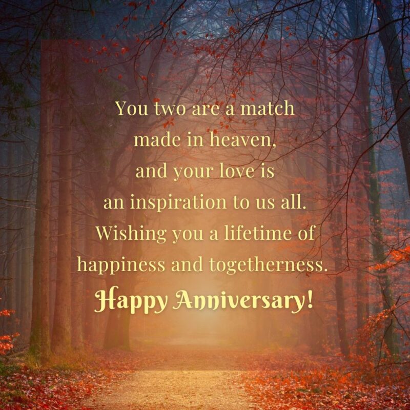 Heavenly love and happiness anniversary wishes